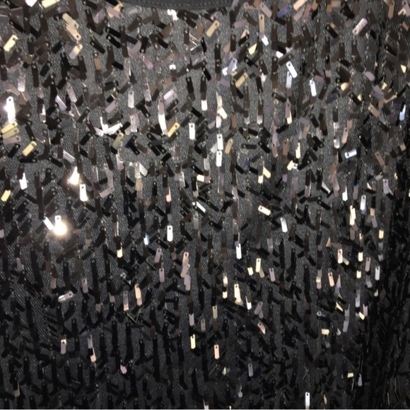 Lane Bryant Black Long Sequin Tank - Picture 3 of 5